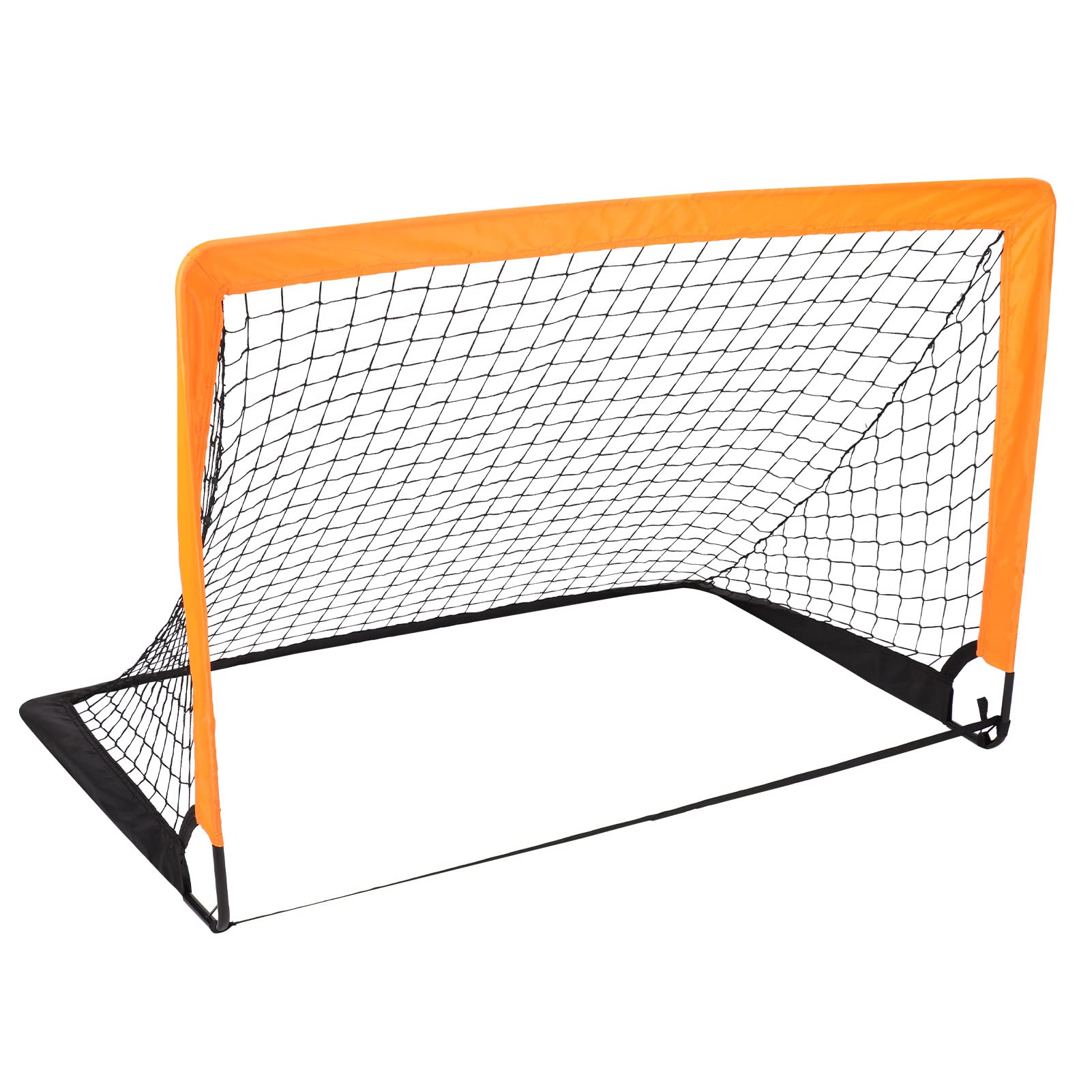 Kids Portable Soccer Goal Set, Portable Kids Soccer Goal Net Black Yellow Perfect Size Easy to Assemble for Beach-picture-10