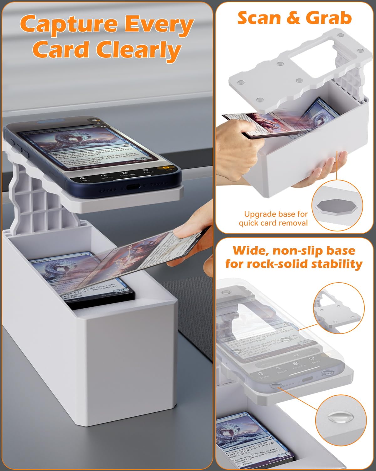 mtg card holder 3d print Amazon.com: CloudValley TCG Card Scanner Stand for MTG Collector Trading  Cards, 【ABS Material】Adjustable Holder for Phone Scanning,【Fast Scan &  Price Check】Compatible with ManaBox APP（Non-3D Printing） : Health &  Household
