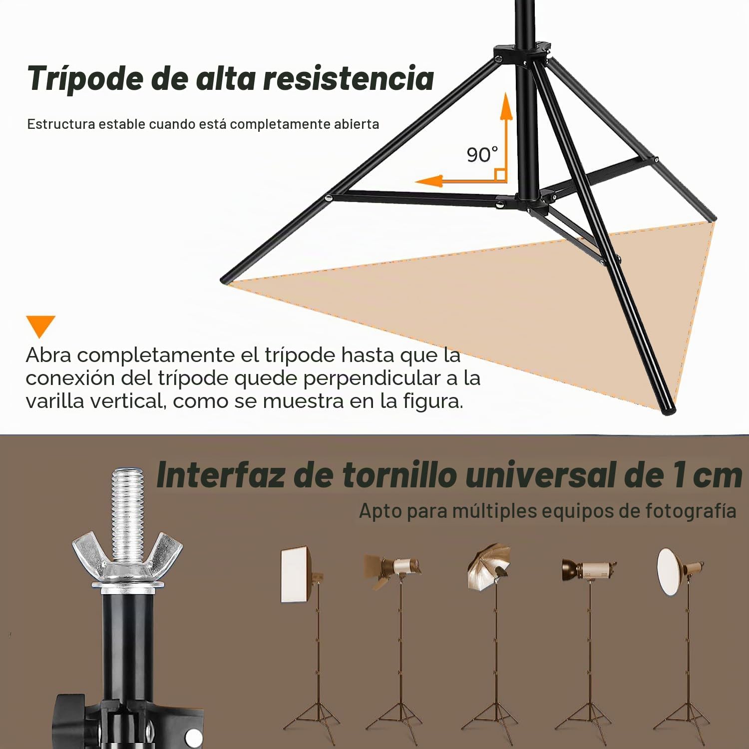 Kit de Soporte de Estante de Fondo Ajustable de 2.6x3 Metros para Retrato con 3 Clips, fotografía de Productos y Grabación de Video, con Bolsa de Lona portátil