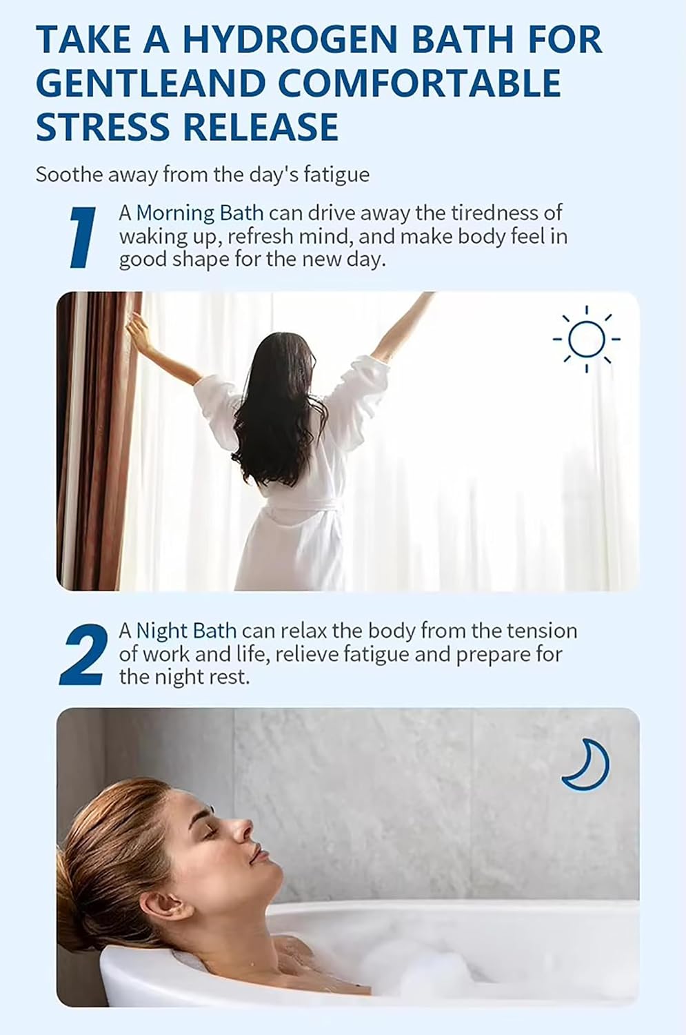 H2 Hydrogen Bath Generator, 5000ml/min Large Flow Output, 2000-3000PPB Water Machine, SPE/PEM Technology, for Bubble Bath, Relieve Fatigue