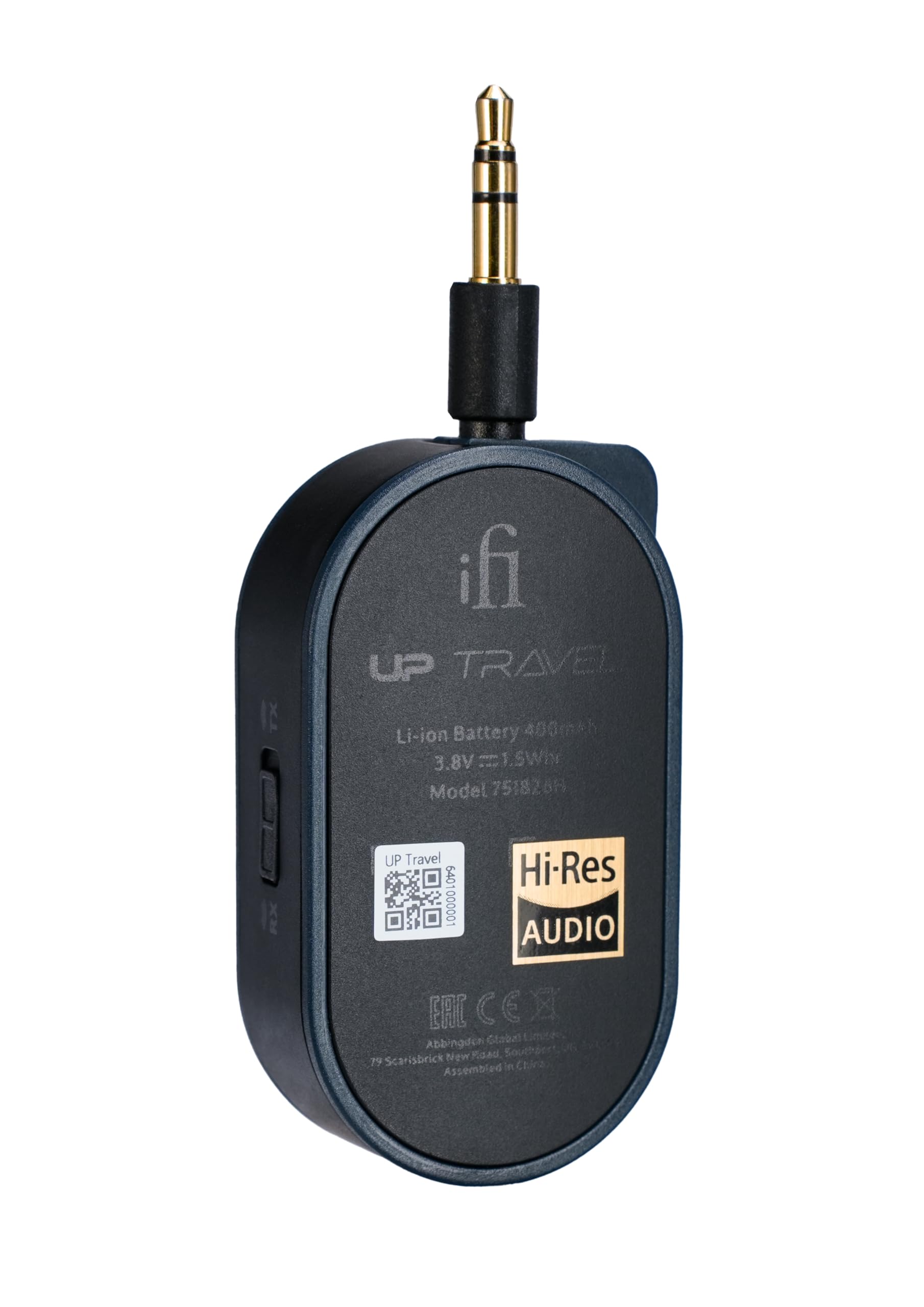 iFi UP Travel – Tragbarer Hi-FI Bluetooth 5.2 Sender und Empfänger – Unterstützt Dual-Kopfhörer-Kopplung – 3,5 mm AUX Wireless Audio-Transmitter für den Einsatz in Autos, Flugzeugen oder auf Reisen