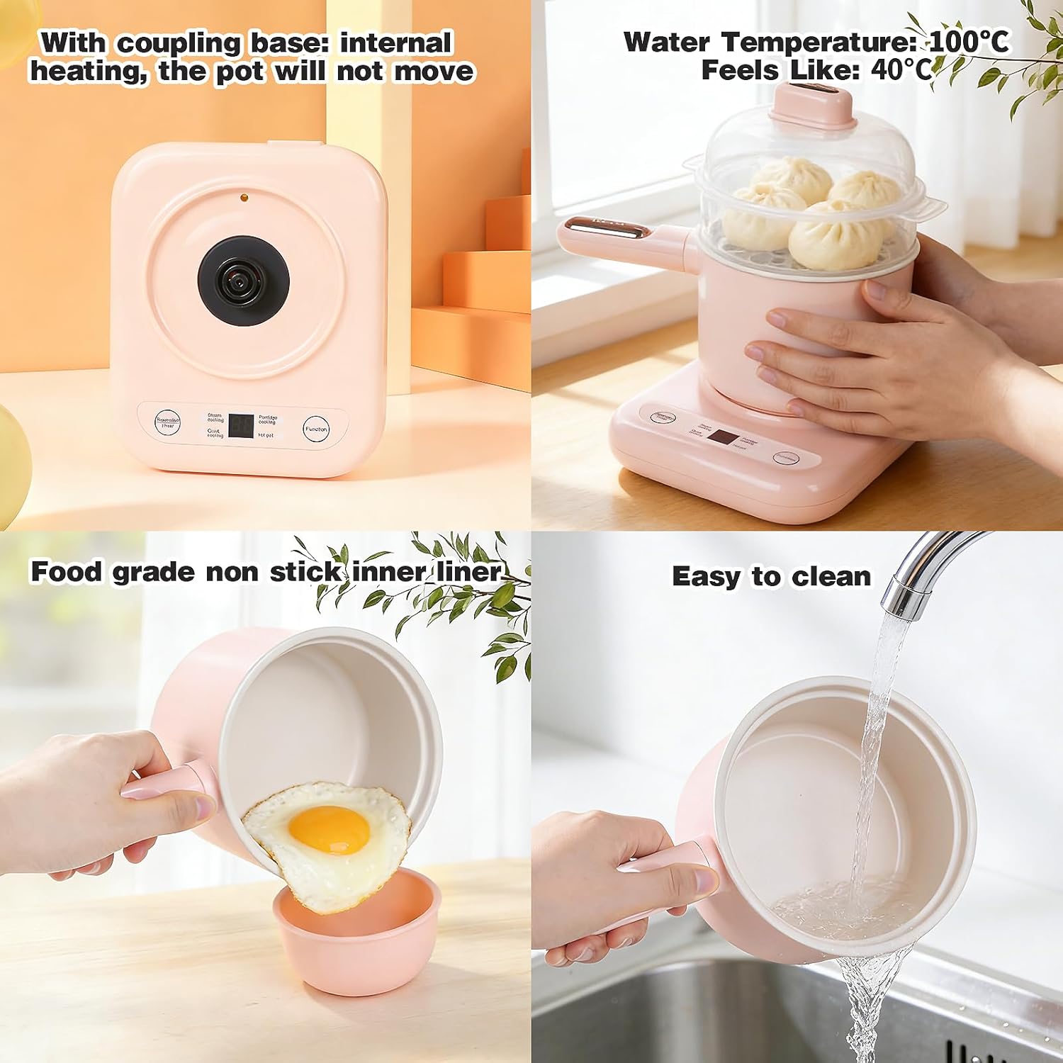 Kids Real Cooking Set Mini Pink Kitchen Playset for Ages 8-12 Montessori Educational, Real Food Making