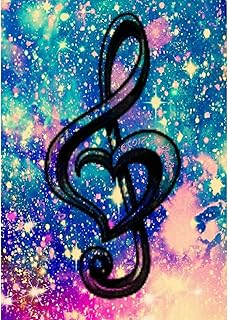 ARAZADR Cross Stitch Kits for Adults Embroidery Starter Kits for Beginners Crafts Cross Stitch Needle Kits 3Threads 11CT Stamped Kits Printed Stitching kits Music Symbol Night Sky DIY 11.81×15.75Inch