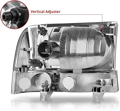 Miniatura 3 de DWVO Juego de luces traseras de faros delanteros compatible con Ford F-250 F-350 F-450 F-550 Super Duty 1999-2004 (no para uso con faros de haz