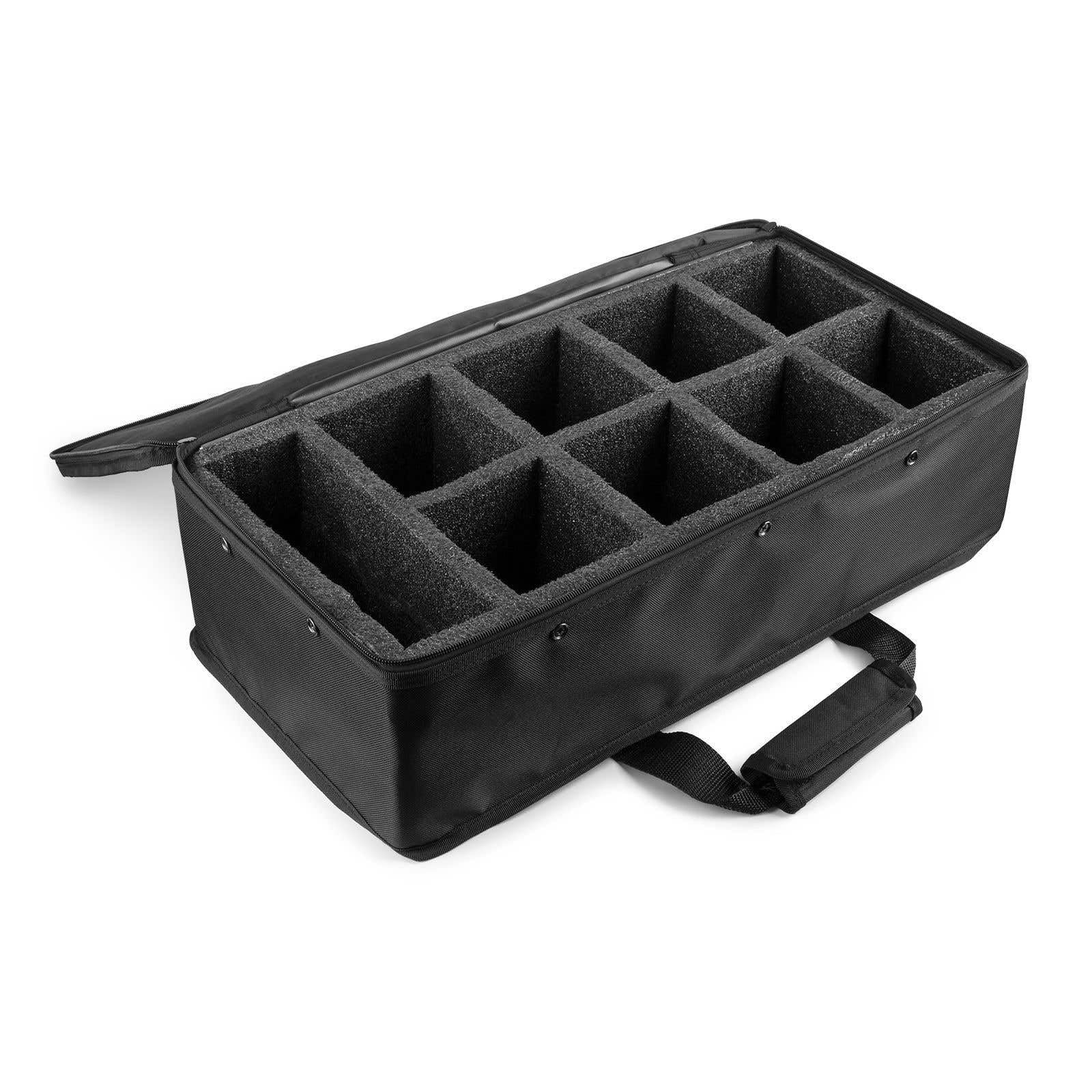 BeamZ AC420 Valise Souple pour 8 Projecteurs par LED RGBW BBP44 - Noir, Pratique et Résistante, 8 Compartiments Individuels pour Une Meilleure Protection, Idéal pour Le Transport de Vos Projecteurs