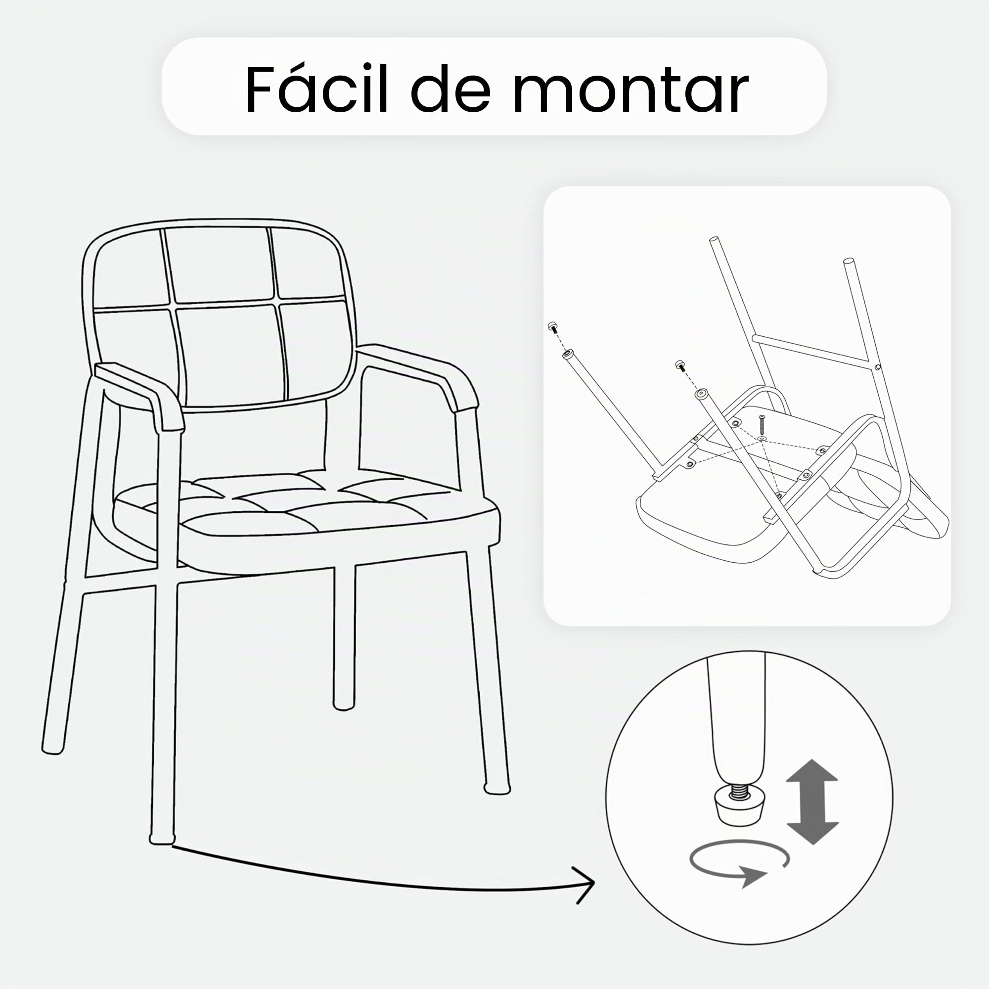 Yaheetech Juego de 2 Sillas de Reuniones Sillas de Oficina en Marrón | Respaldo Ergonómico, Escritorio, Silla de Recepción sin Ruedas, Sillón para Conferencia, Sala de Espera, MAX Capacidad 135 KG