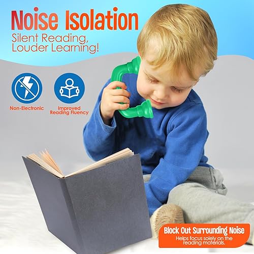 Miniatura 5 de 16 teléfonos de lectura paquete de 16 con comentarios auditivos susurros de teléfono manipulativo para el aula, herramienta de juguete de terapia