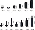 Lystaii 320pcs M3 Nylon Hex Spacer Standoff Kit Homme Femme Vis Nut Threaded Pilier Hex Stand off PCB Carte mère Circuit Board Standoffs Montage Matériel Spacer Assortiment Kit (Noir, M3)