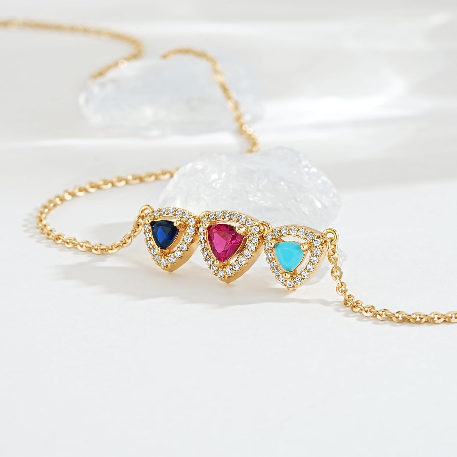 Fettero Gold Necklace for Women - 14K Plated Dainty Gold Necklaces Cute Charm Bow Heart Toi et Moi Pendant Trendy Necklaces for Women Jewelry - Image 4