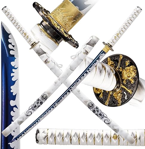 Miniatura 27 de 1045/1060 arcilla templada de acero de alto carbono Hademade templado por calor, hecha a mano, forjada a mano, katana japonesa auténtica, espada