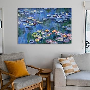 Amazon.co.jp: クロード モネ 『睡蓮の池』 ポスター キャンバス