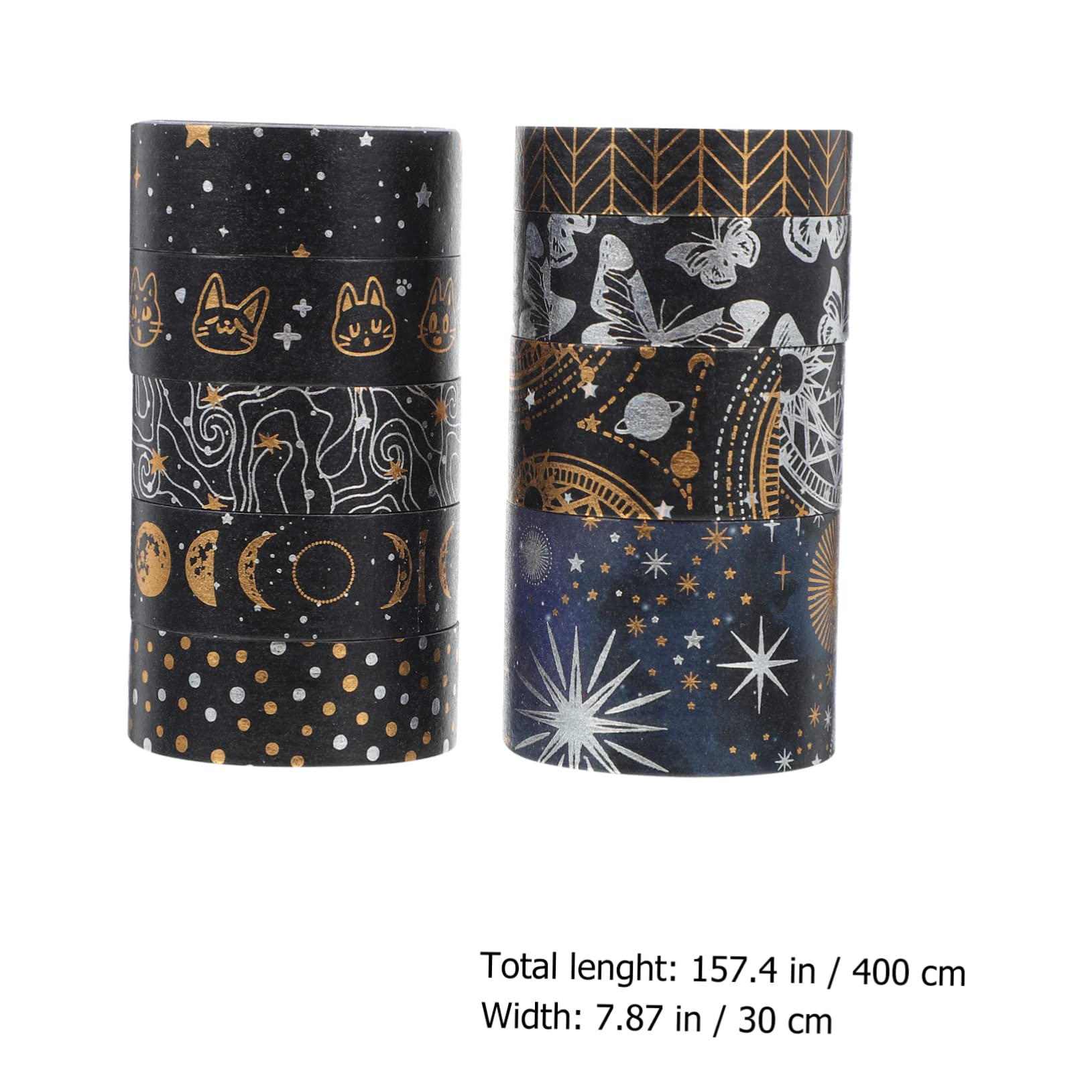 Operitacx 27rotoli Nastro Adesivo Decorativo Washi Per Scrapbooking Di Carta Per Fai Da Te Con Design Di Stelle e Facile Da Strappare e Riutilizzare Per Diari e Decorazioni