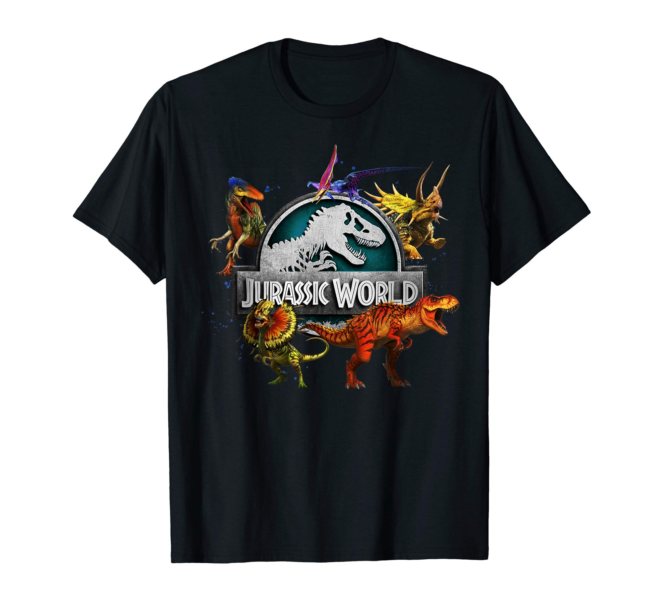 Jurassic WorldDinosaurs Around Logo T-ShirtOEKO-TEX STANDARD 100