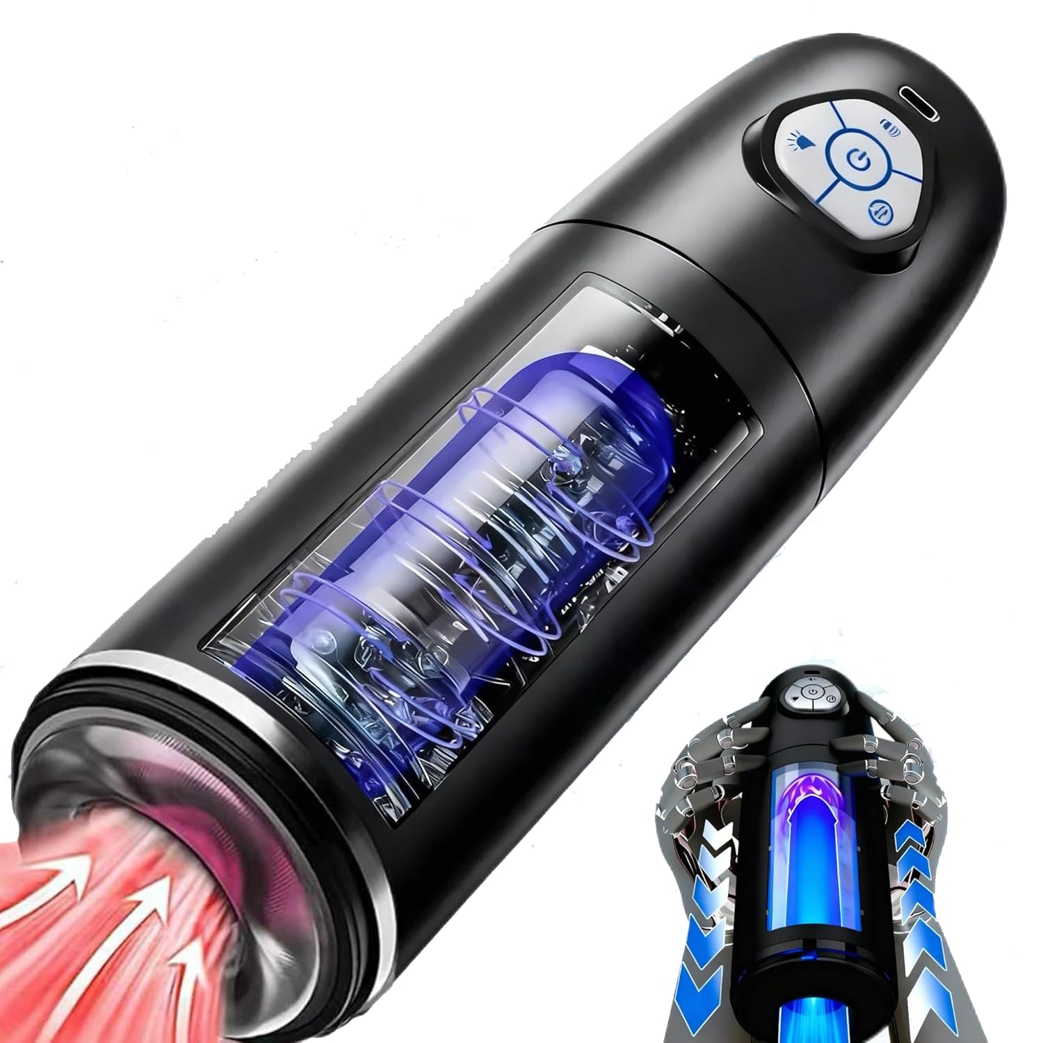 Lifelike Blow Job Simulator Machine, Electric Auto Stroking Adult Toy for Men with Powerful Vacuum Suction Powerful Suction Function Daily Essentials Adult Tools for Men 413YGHJ