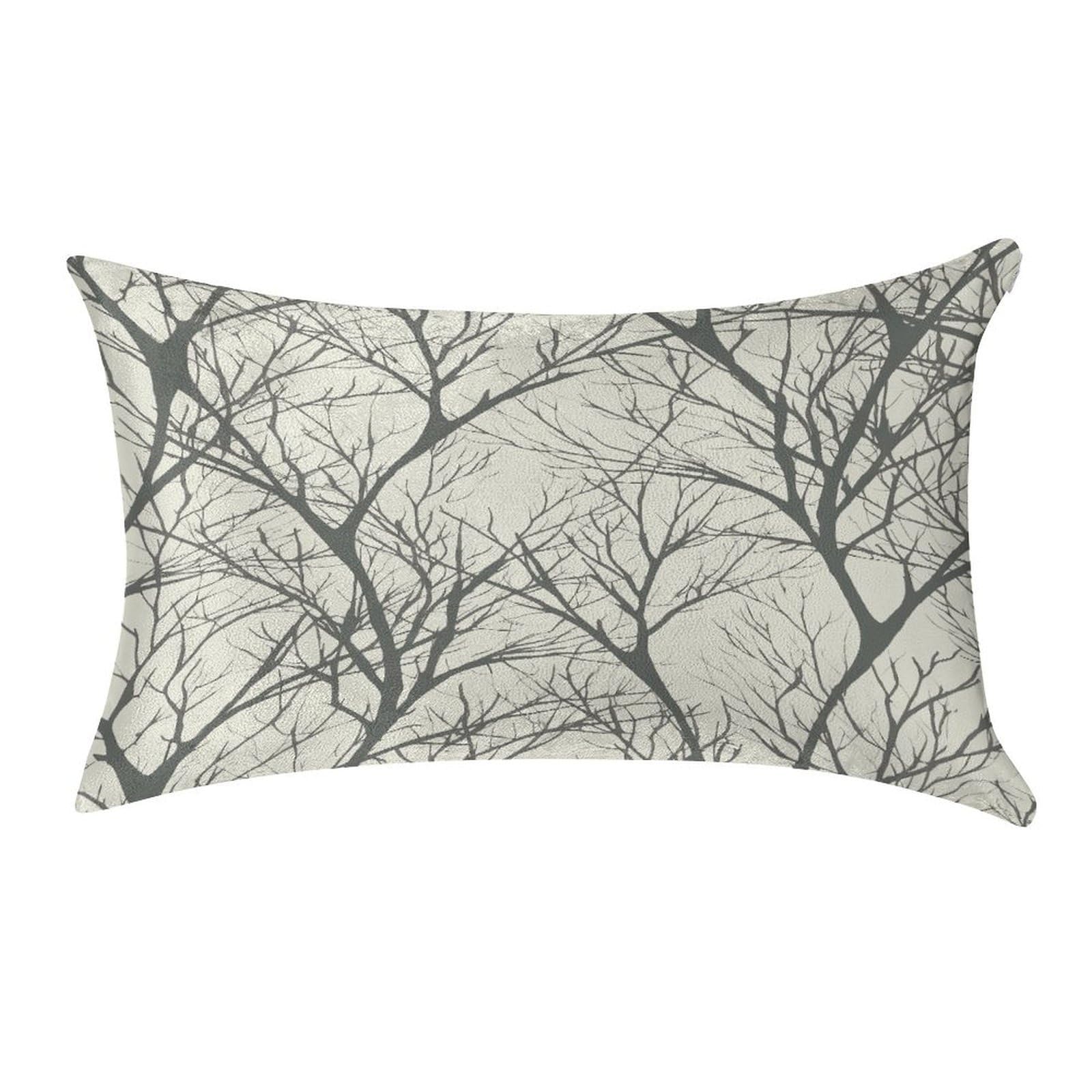 VstaDank Tree Branch Pillow Covers Rectangular Cushion Case Cozy Decorative Throw Pillowcase Luxury Lumbar Pillow Shells with Zipper Soft Velvet Pillows Shams 12 X 20 in