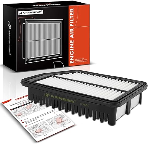 A-Premium Filtro de aire de motor compatible con Hyundai Elantra, Elantra GT, Tucson y Kia Forte, Forte5, Sportage, 2011-2018, 1.8L 2.0L, panel