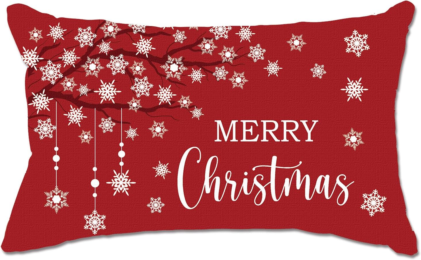 YIRHYZC Christmas Lumbar Pillow Covers 12x20 Merry