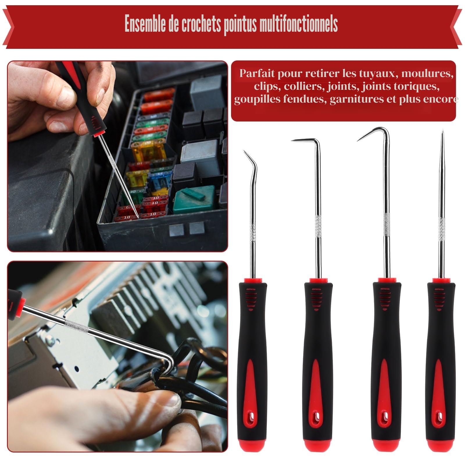 NVIYAM 158 Pièces Outils de Levier Universels pour Voiture, Outils de DéMontage de Garnitures Trousse, Outil Demontage Garniture avec Broches de Retenue, Ensemble à Pince Et Extracteur D’Attaches