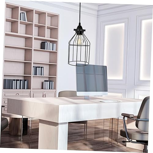 Miniatura 4 de Beaupretty Decoración retro, decoración retro, decoración retro, protector de bombilla de metal, soporte de lámpara de hierro, cubierta de lámpara