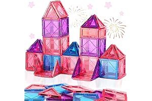 2 Year Old Boy Girl Magnetic Tiles Kids Toys - STEM Magnetic Blocks