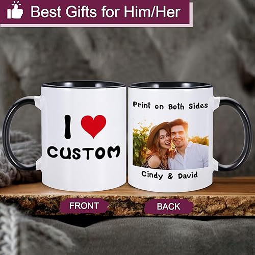 Miniatura 2 de Taza de café personalizada para mujeres y hombres, taza personalizada, regalos para mamá papá, tazas de fotos con nombre, regalos de cumpleaños para