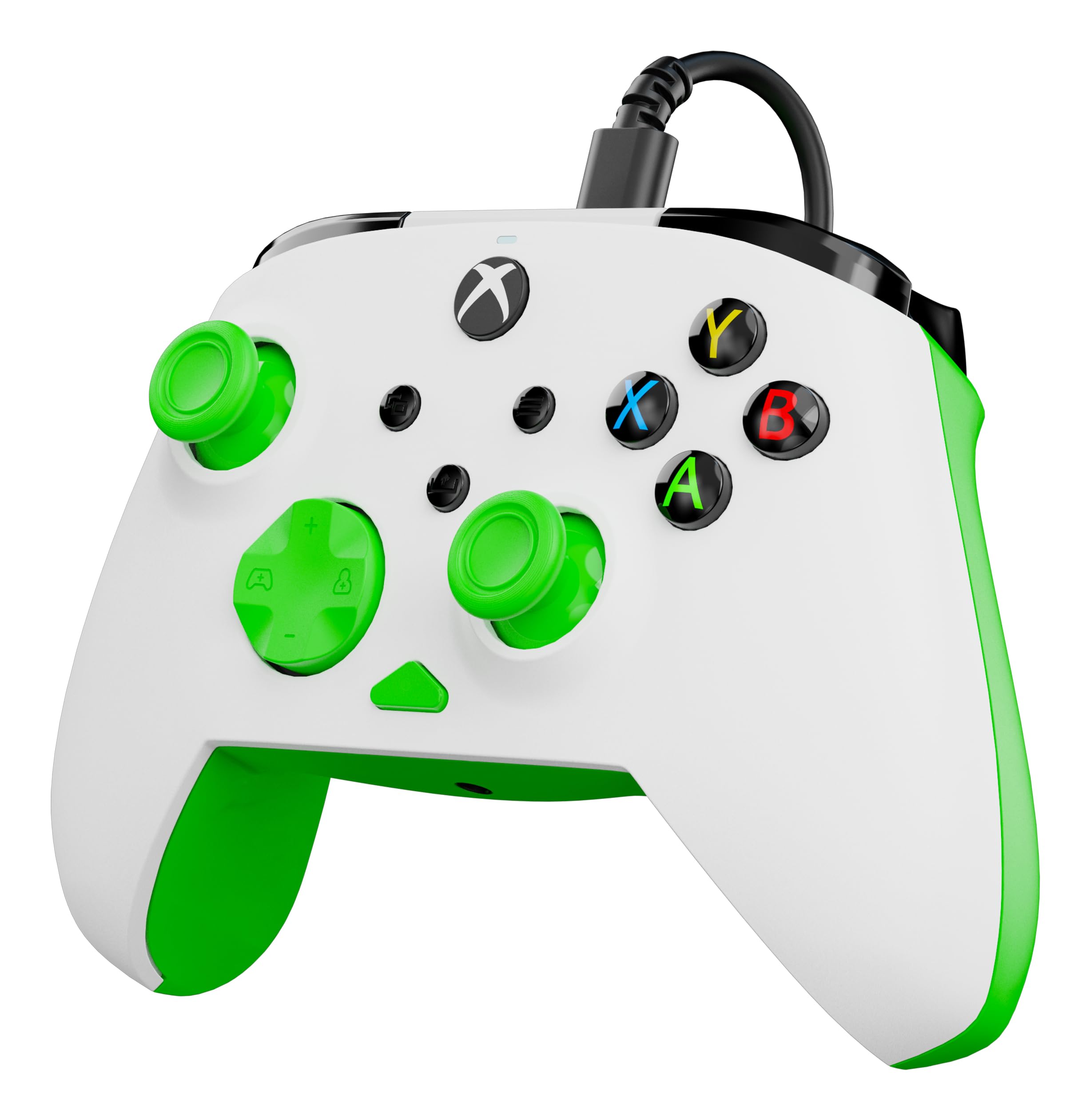 Turtle Beach Rematch Core Bianco/Verde - Gamepad cablato - Con licenza per Xbox Series XS, Xbox One e PC - Pulsanti audio, motori Rumble e grilletti a impulsi, cavo da 3 m