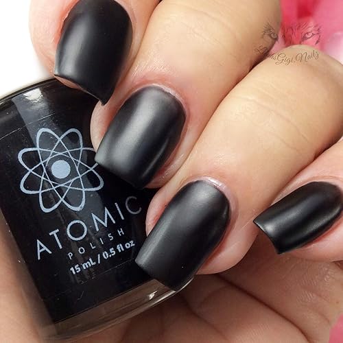 Miniatura 4 de Matte Black Nail Polish - Atomic Polish - Carbon (C) Matte