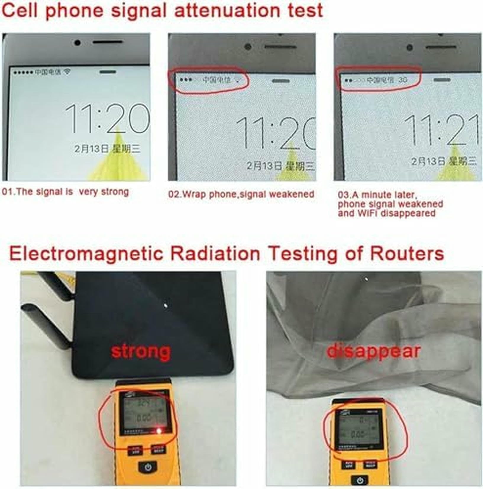 EMF/RF/RFID Blindante De Tela, Anti -Radiación, para Protección contra La Radiación De La Señal ~/