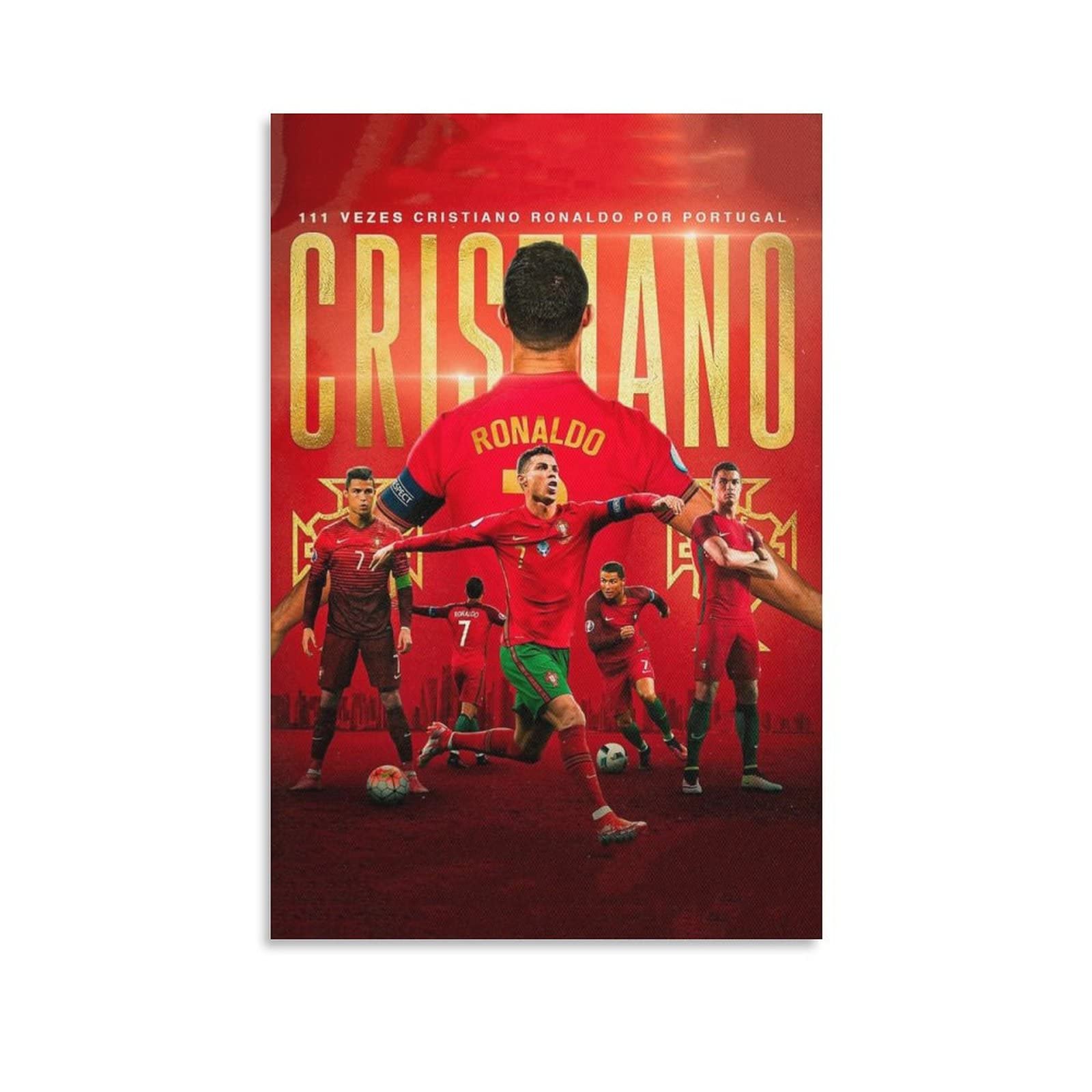 BESHU Cristiano Ronaldo Poster Portuguese National Athlete Canvas Wall Art Prints Poster Gifts Photo Pictu