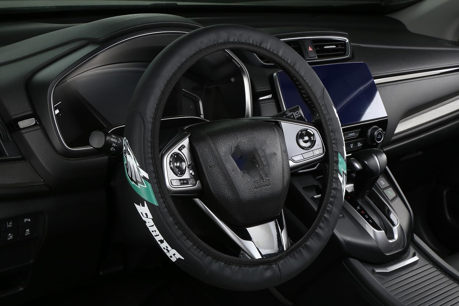 Sports for Eagles Leather Steering Wheel Cover Car Accessories, Universal Size fit 14-15 Inch All Vehicle Steering Wheel Cover