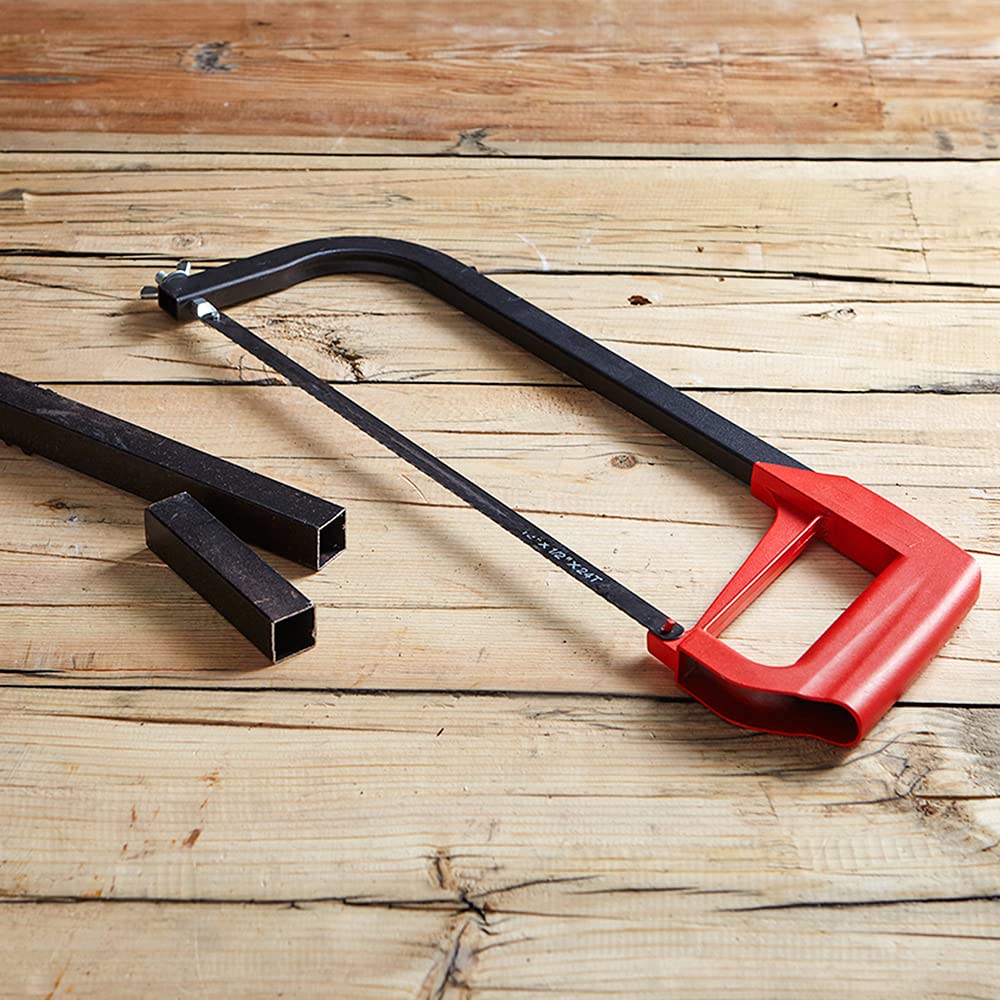 Dekton Heavy Duty Junior Hacksaw-Heavy Duty Lightweight Aluminium Frame, Black/Red, 12-Inch - Image 4