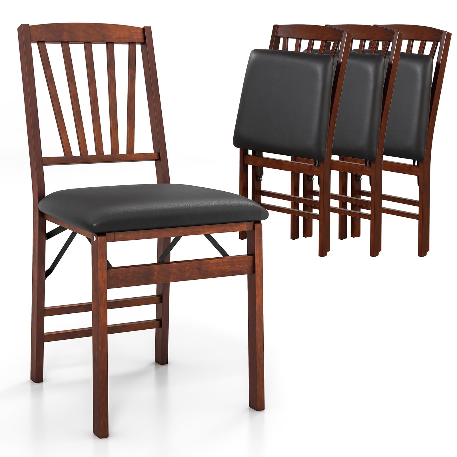 KOTEK Folding Dining Chairs Set of 4