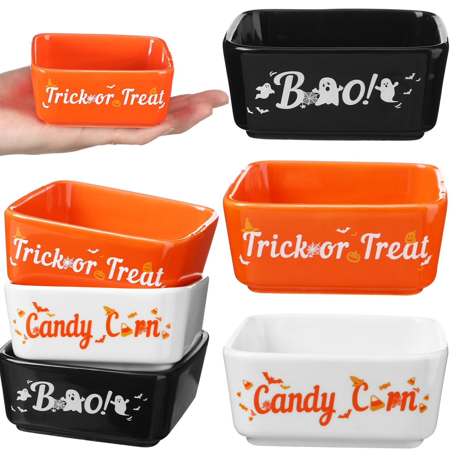 Amazon.com: Roshtia 6 Pcs Halloween Candy Bowl Mini Ceramic Bowl