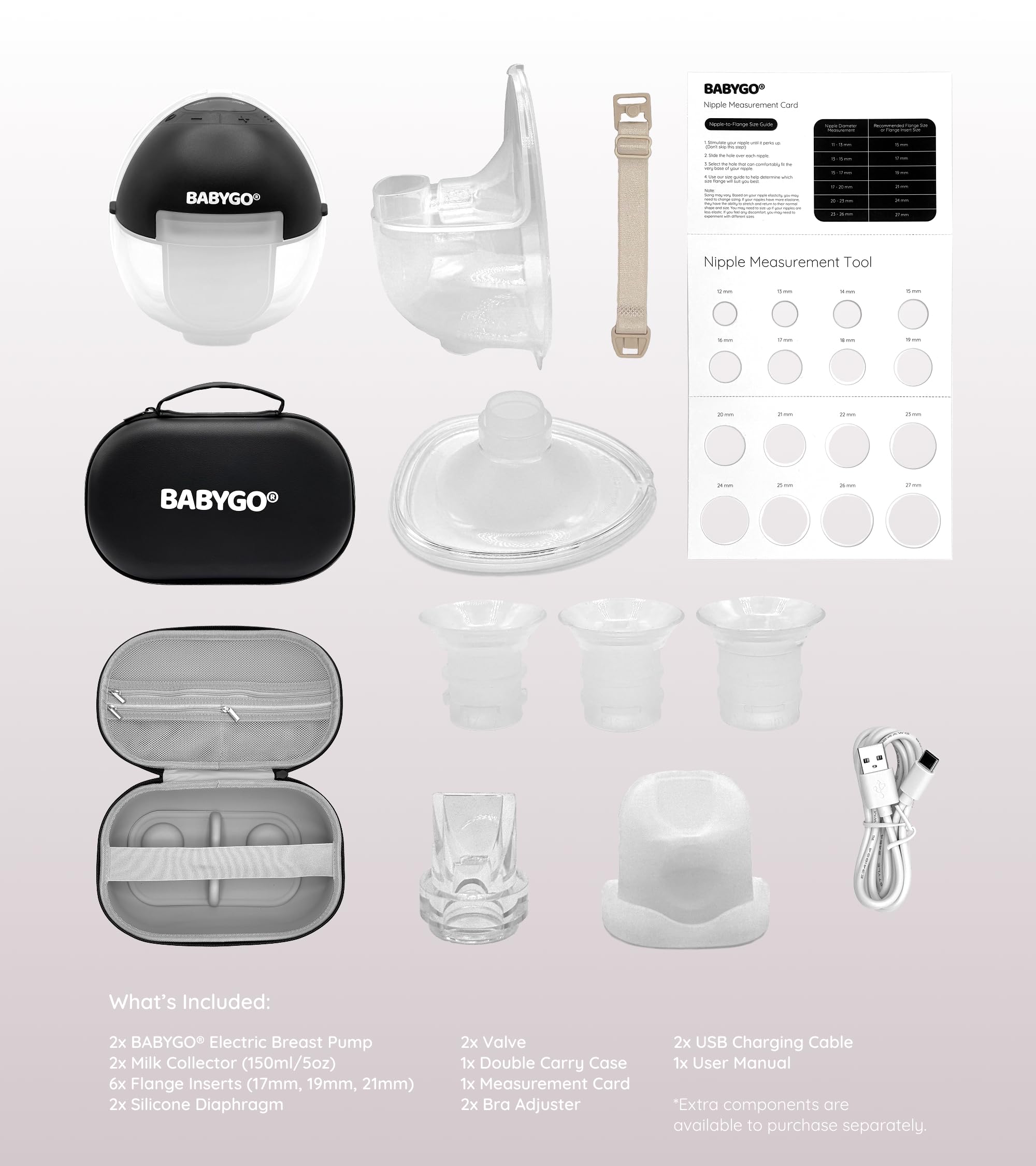 BABYGO® Air Breast Pump Twin Pack (2 Pumps), Black, Double - Image 4