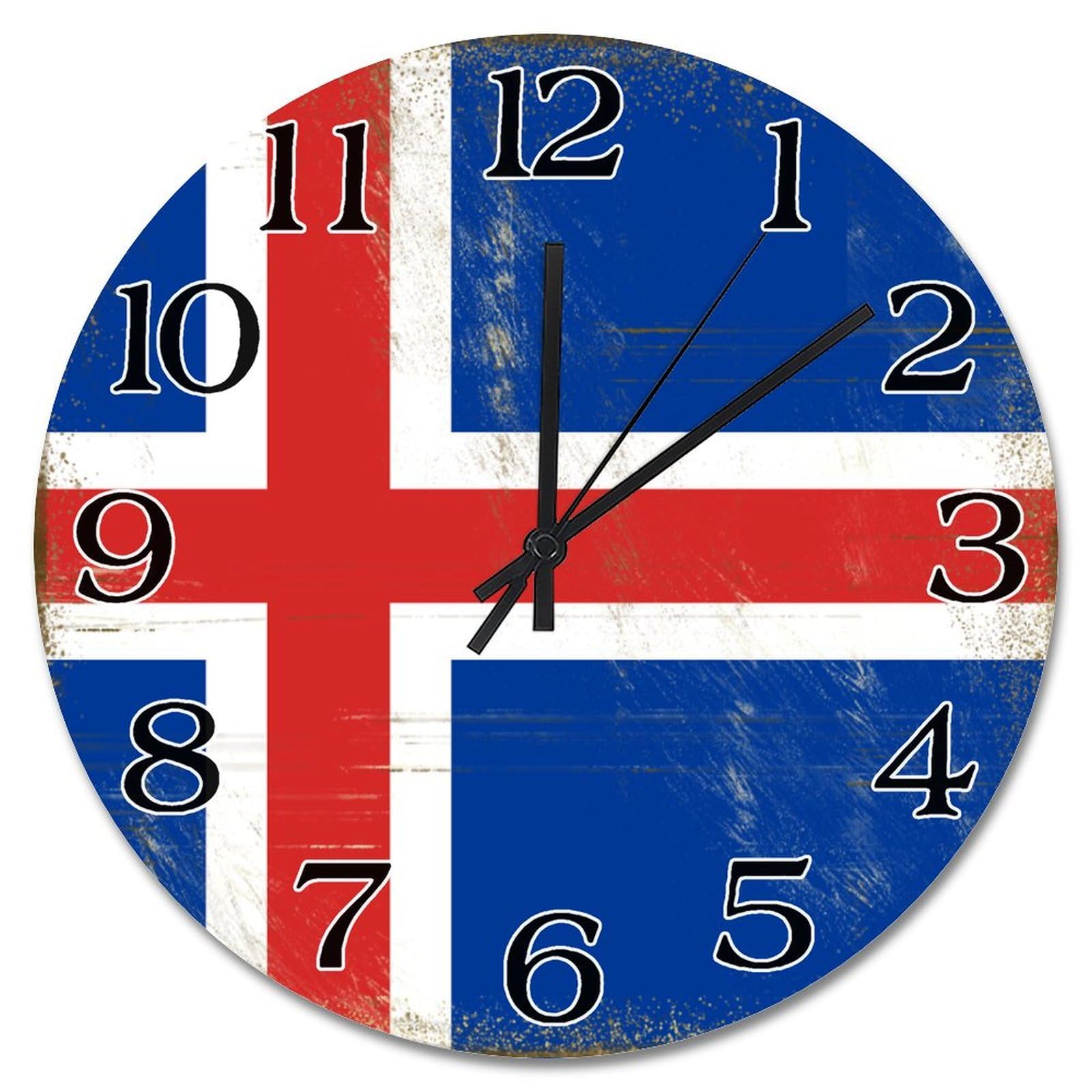 Horloge murale en bois Islande 25.4cm suspendre chambre