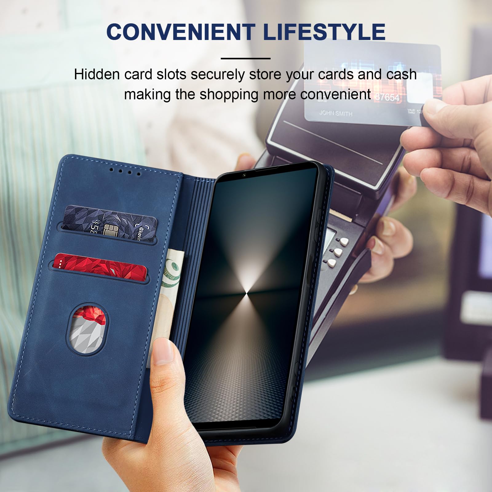 Étui Antichoc En Cuir Pour Sony Xperia 5 II, Motif Losange 3D Marron