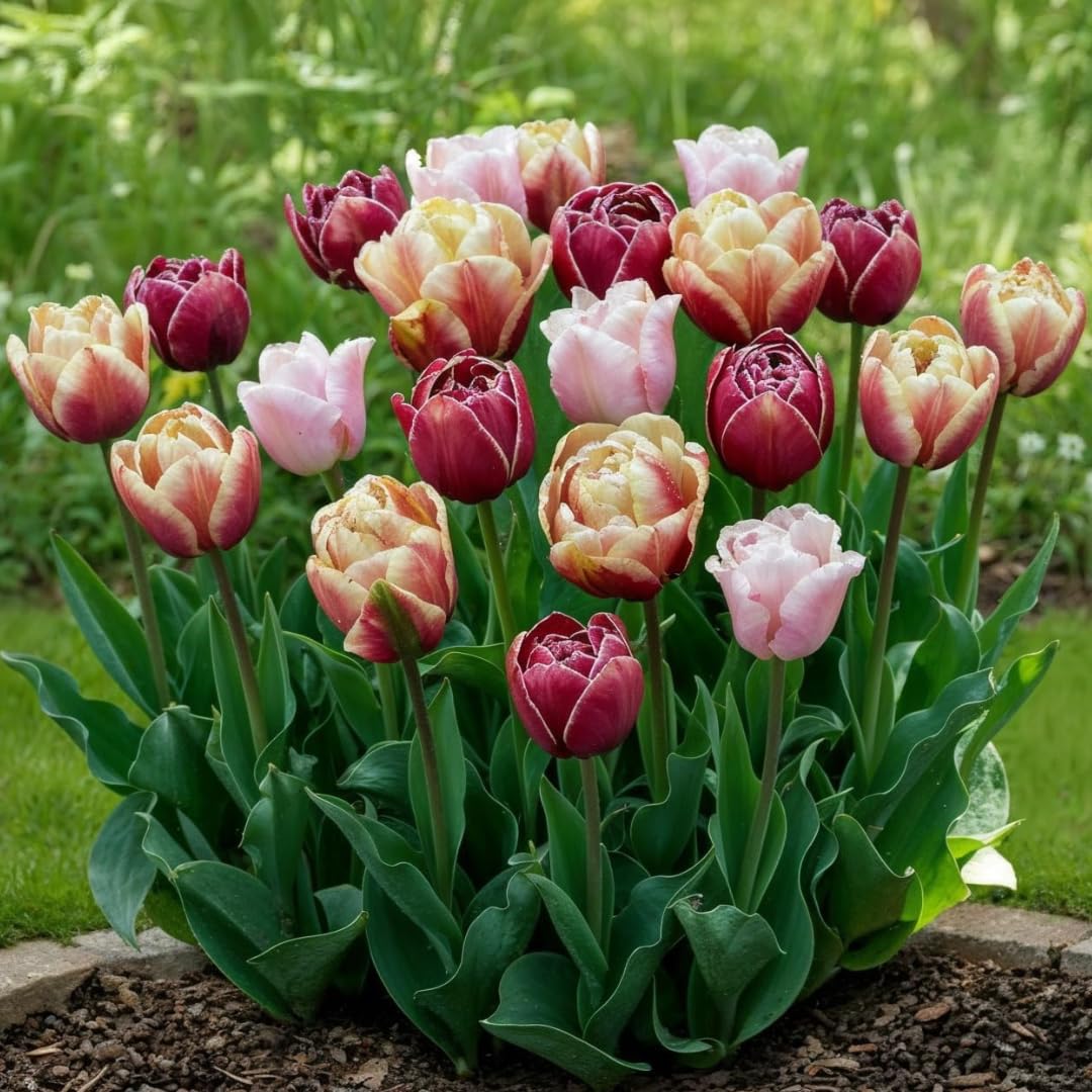 Bulbes De Tulipes Collection Mauve & Noir & Blanc (25 Pièces) Mélange Exclusif De Tulipes De Hollande, Vivaces Et Résistantes Au Froid Pour Le Jardin (gros Bulbes, Pas De Graines, Non Artificiel