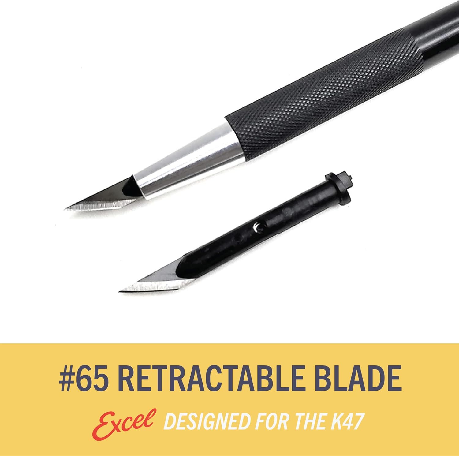 Excel Blades K47 Retractable Pen Knife 2-Pack + #65 Replacement Blades Bundle – Precision Craft Knives with Pocket Clip and Matching Refill Blades for Scrapbooking, Stencils, Detail Cutting