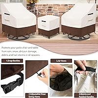 Vista 124 de Funda impermeable para mesa de centro para exteriores, rectangular para mesa auxiliar pequeña, para exteriores, rectangular, impermeable, 48 x 28 x