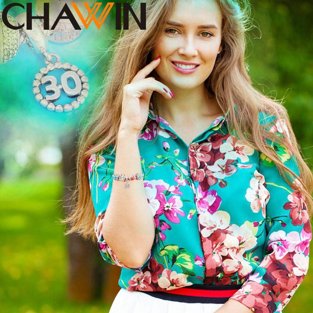 Miniatura 4 de 16 17 18 19 20 21 22 24 25 26 30 32 33 35 37 40 49 50 60 69 77 80 88 99 dijes de plata de ley 925 que se ajustan a pulserascollar Pandora colgantes