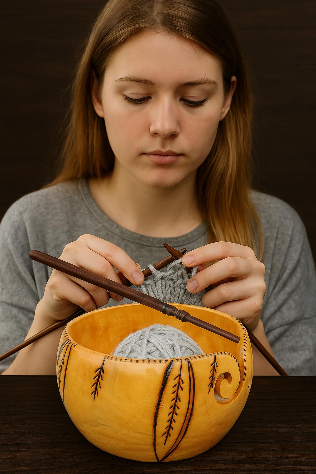 Bol à fil au design unique pour tricoter au salon