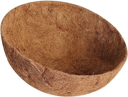 Miniatura 9 de Paquete de 4 forros redondos de coco para cesta colgante, cesta colgante de 12 pulgadas, repuesto de forro de fibra para macetas de fibra para