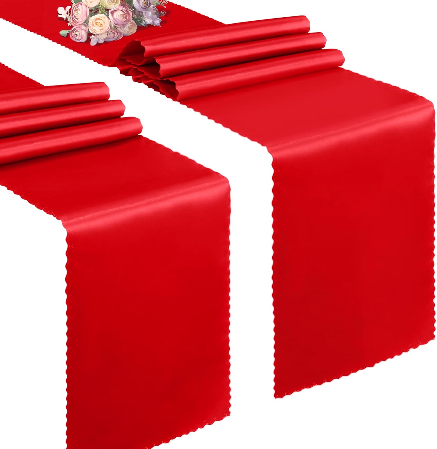 VACVELT 2 Pack Satin Table Runners 12 x 108 Inches Long