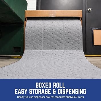 Spilfyter Universal Medium Duty Absorbent Roll, 15 x 75', 1 Roll | Two-Ply, Durable, Low-Lint, Use as Pad, Sock, or Wipe, Versatile Spill Control, DB-1575