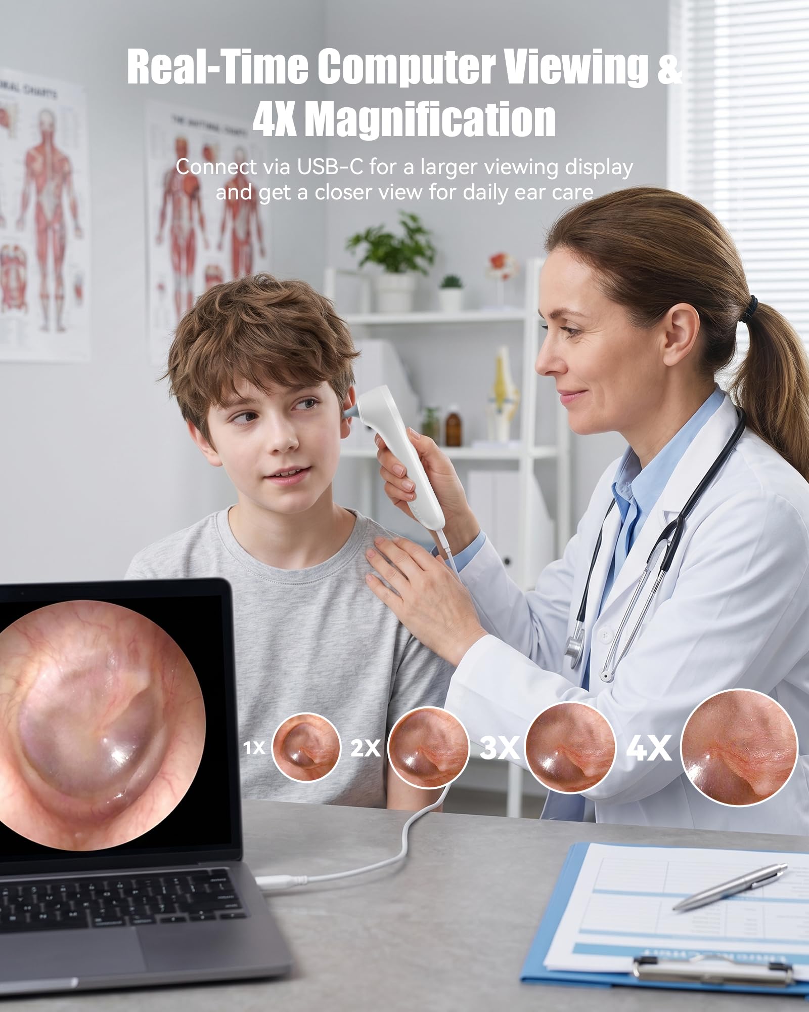 Digital Otoscope - 1080P HD Ear Camera -4