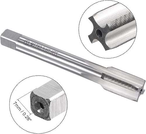 Miniatura 3 de uxcell M12 x 0.020 in Juego de llaves métricas y troqueles, rosca de máquina con troquel de roscado redondo, kit de grifo y troquelado para