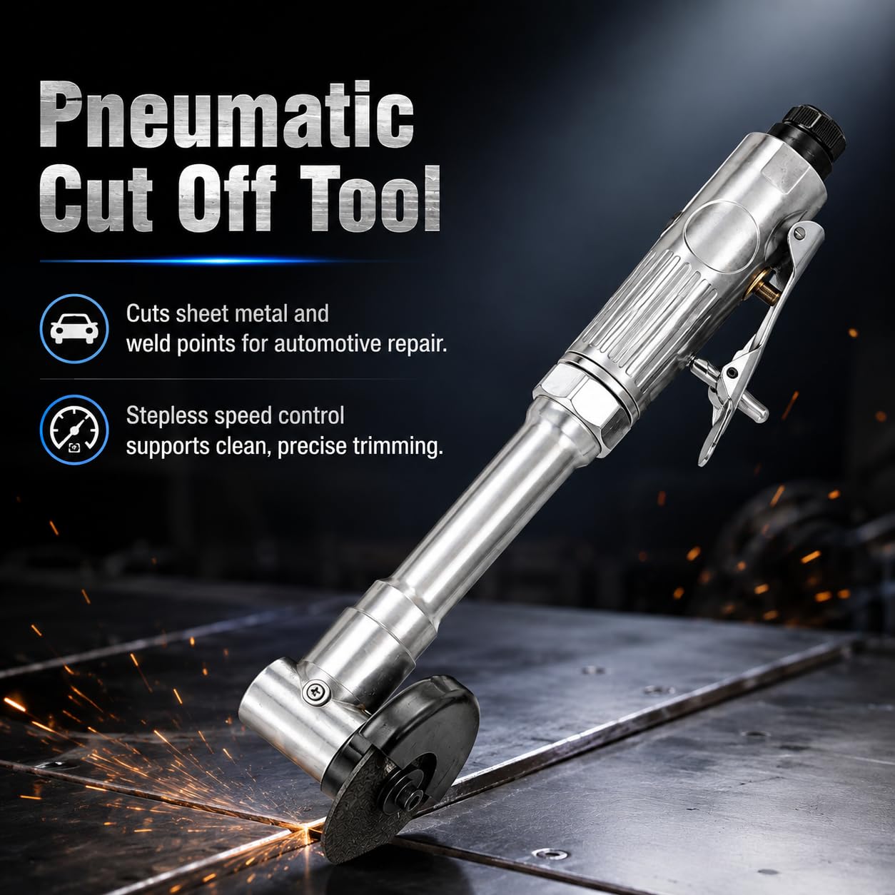 Outil coupe pneumatique, disque 3 pouces, entrée air 1/4 pouce,18000 tr/min