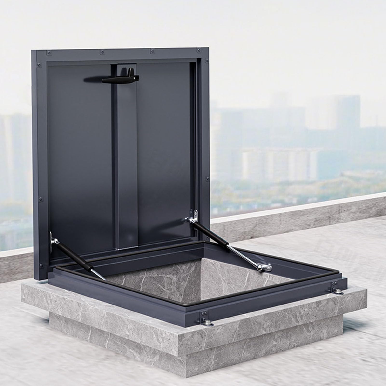 Ventana de techo plano inclinado para sótanos oscuros y terrazas