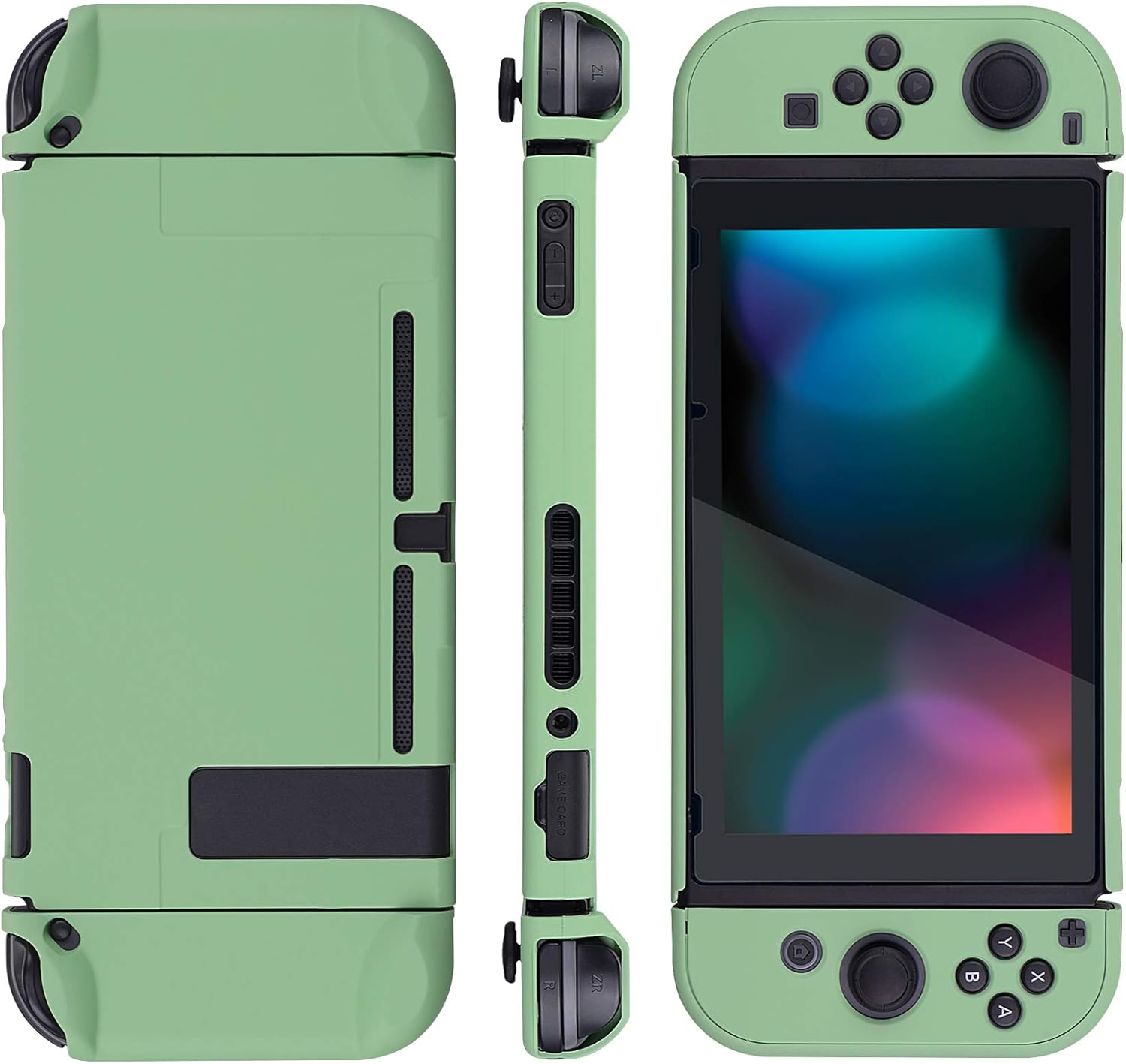 eXtremeRate PlayVital Cover for Nintendo Switch, Protective Case Protector for Switch - Shock-Absorbent Anti-Scratch Dockable Easy to Install Durable Hard Shell Game Accessories, Matcha Green - Image 6
