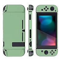 Vista 6 de eXtremeRate PlayVital Back Cover for Nintendo Switch Console, NS Joycon Handheld Controller Separable Protector Hard Shell, Customized Dockable